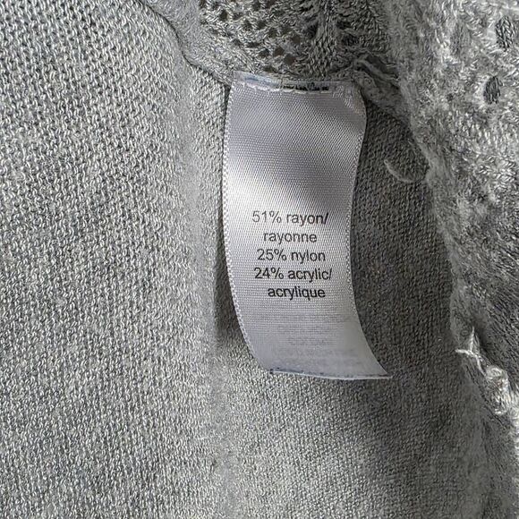 Maurices Gray Open Knit Cardigan Lightweight XL - Picture 4 of 6